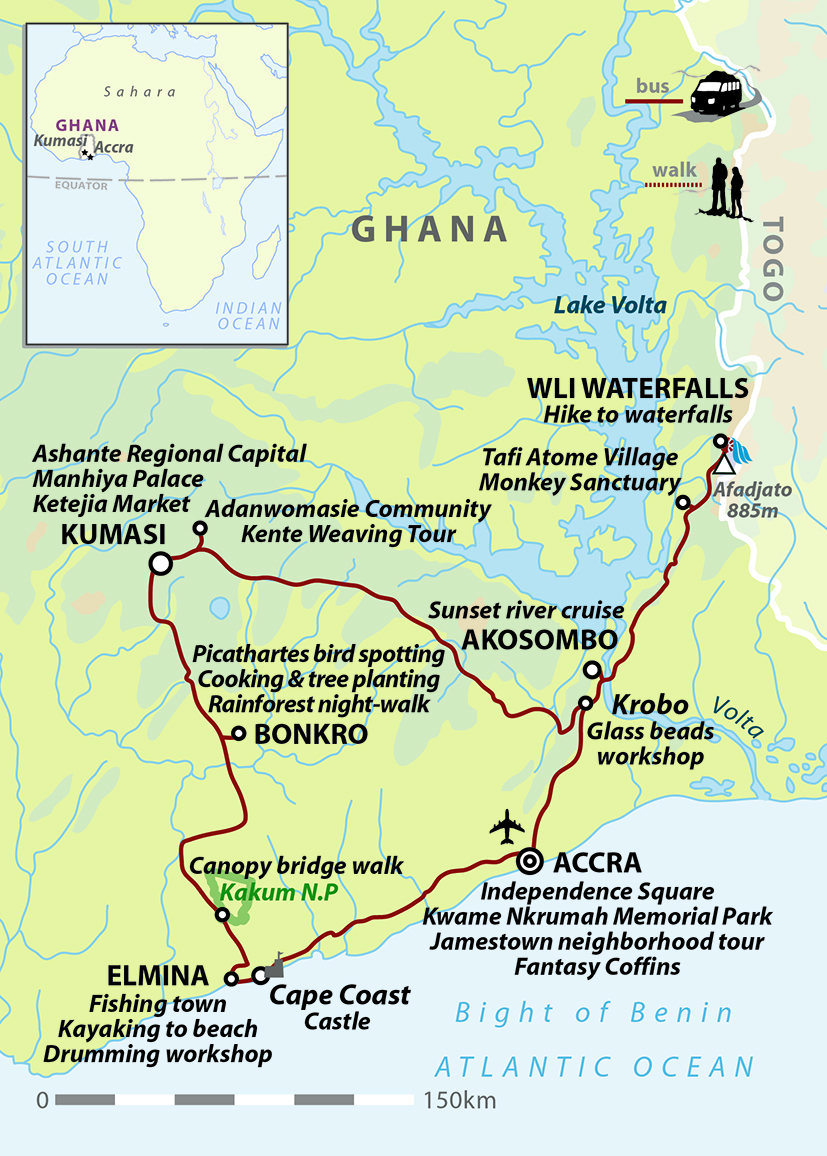 tourhub | Wild Frontiers | Ghana: Kingdom Of The Ashanti | Tour Map