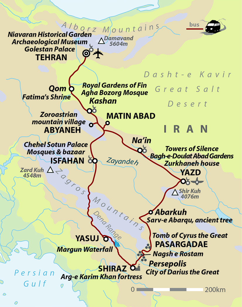 tourhub | Wild Frontiers | Iran Unveiled | Tour Map