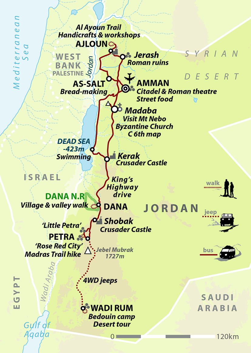 tourhub | Wild Frontiers | Jordan: Lost City Of Arabia (Christmas Departure) | Tour Map