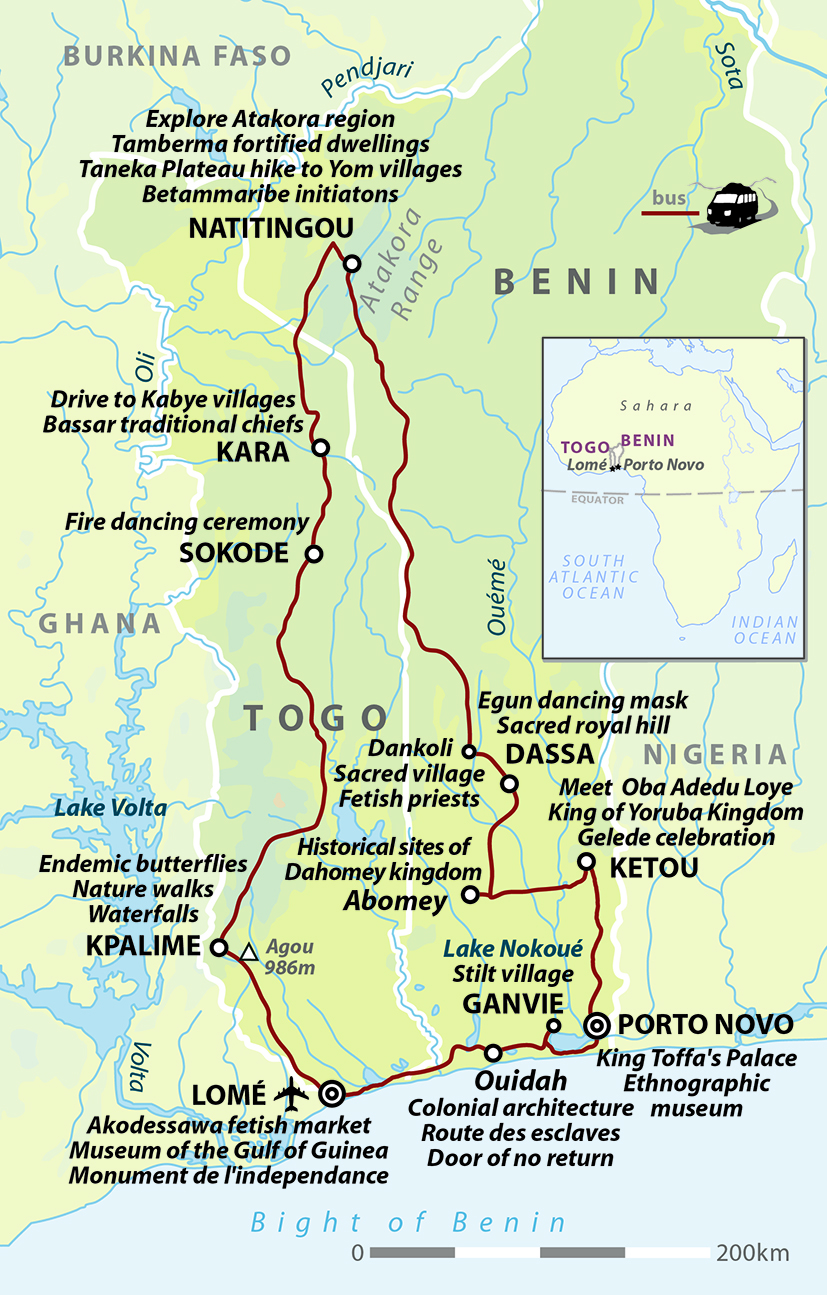 tourhub | Wild Frontiers | Togo & Benin: Voodoo Explorer | Tour Map