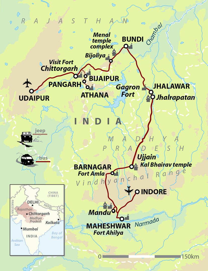 tourhub | Wild Frontiers | India In Slow Motion (Chandrabhaga Cattle Fair) | Tour Map