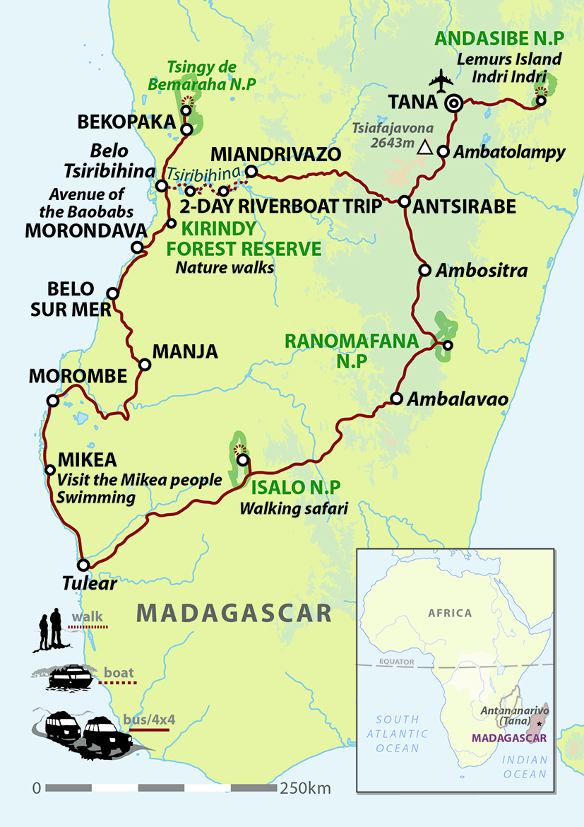 tourhub | Wild Frontiers | Madagascar Encompassed | Tour Map