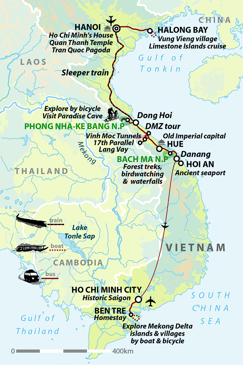 tourhub | Wild Frontiers | Vietnam Explorer | Tour Map